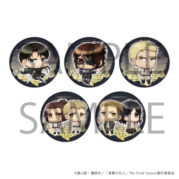 「進撃の巨人」缶バッジ21/ちみキャラデザイン ボックス(全5種)